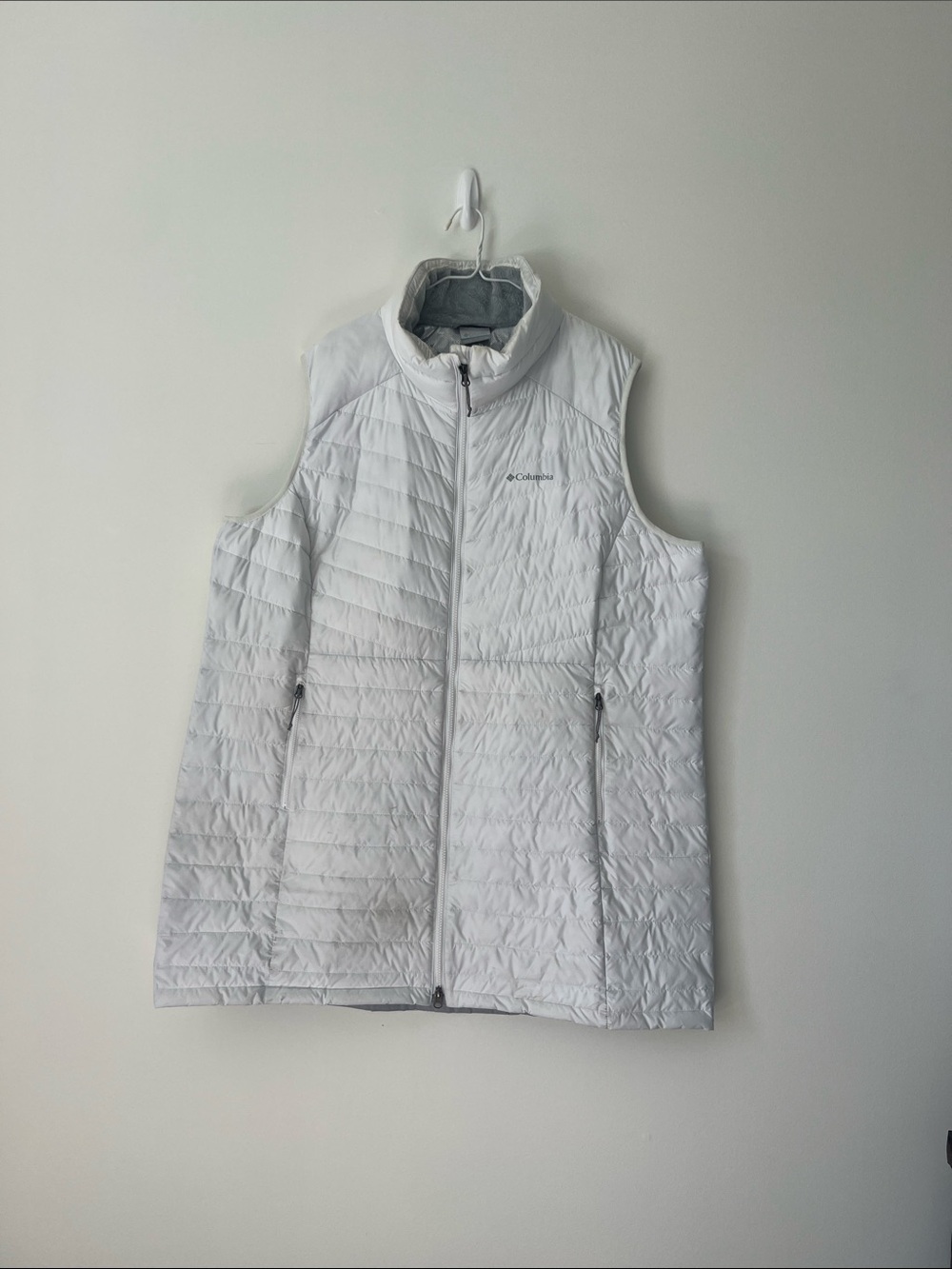 Columbia White Quilted Women's Insulated Vest